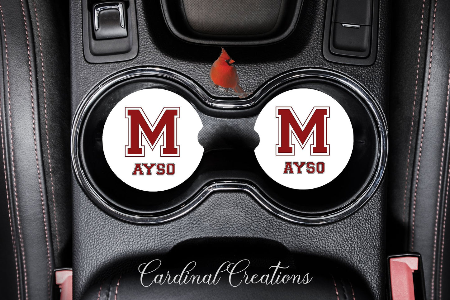 Car Coaster Montgomery AYSO Red M