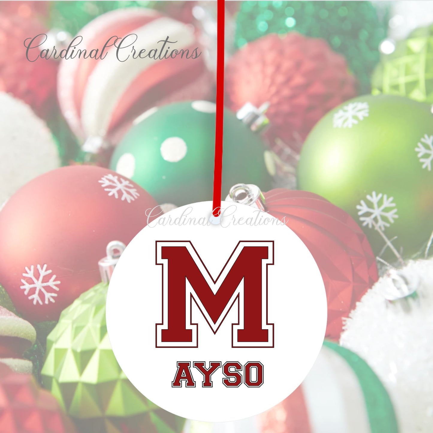 Ornament Montgomery AYSO Red M