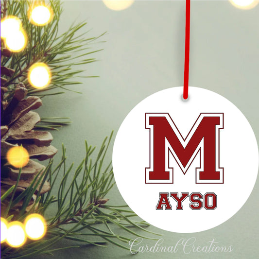 Ornament Montgomery AYSO Red M