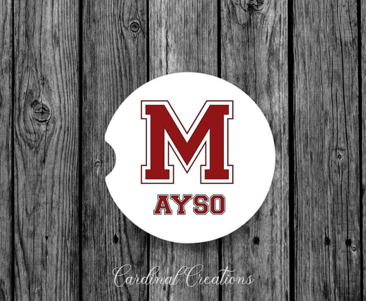 Car Coaster Montgomery AYSO Red M