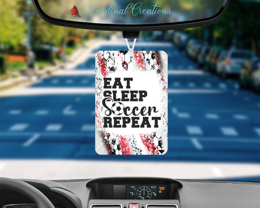 Air Freshener Eat Sleep Soccer Repeat
