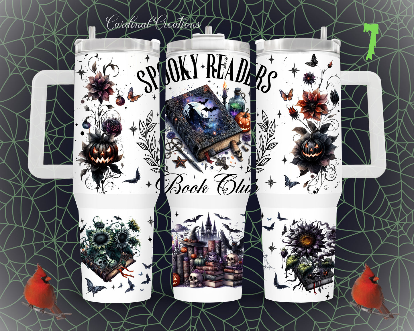 40oz Spooky Readers Book Club - 10 design Options