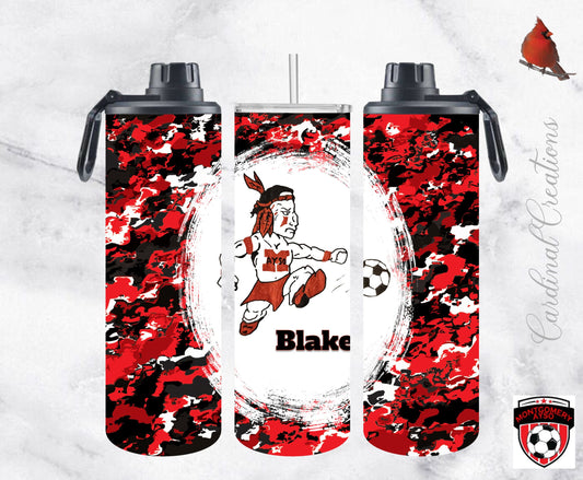 Montgomery AYSO Black & Red Camo 20oz Tumbler