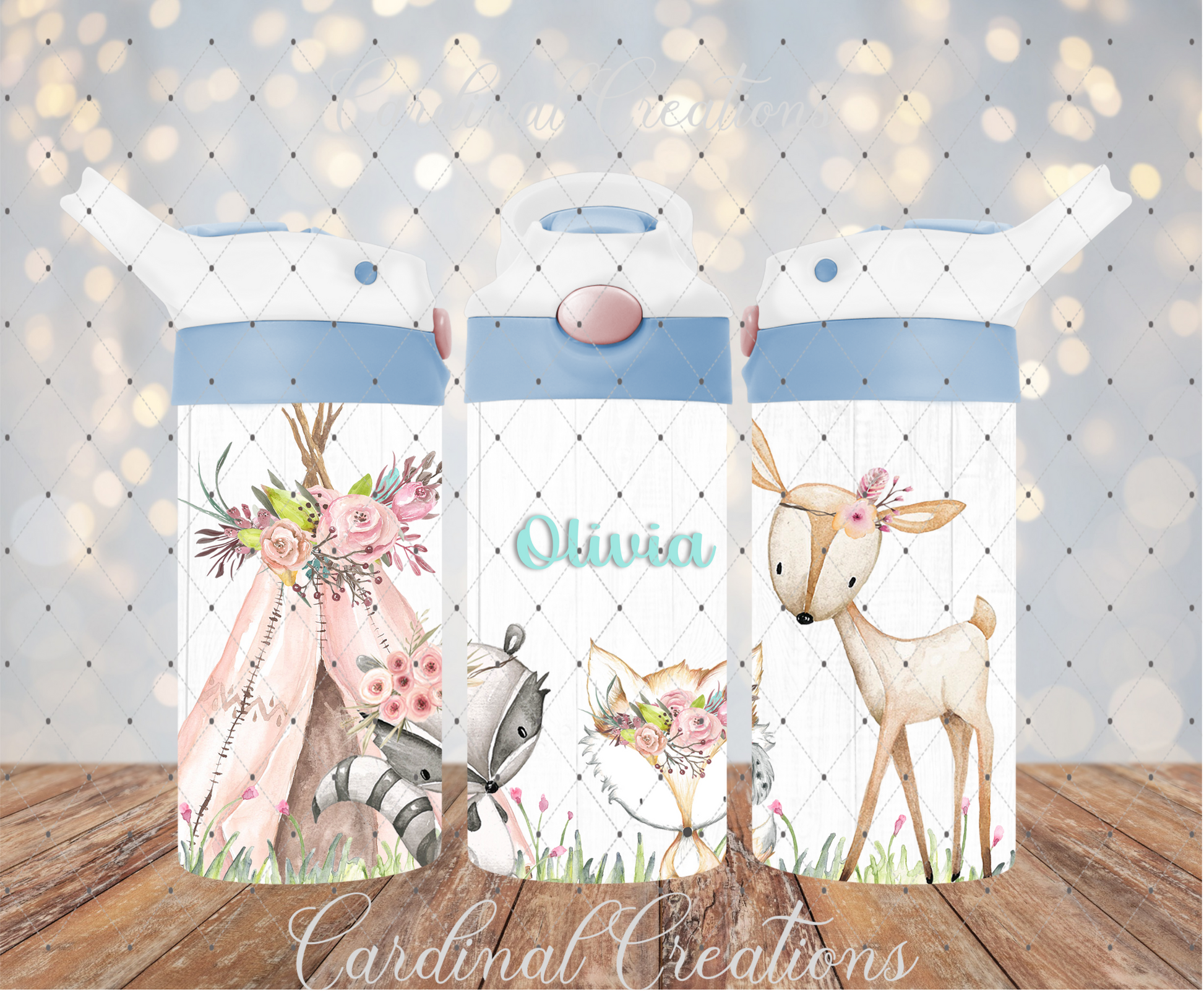12oz Woodland Campers (pink)