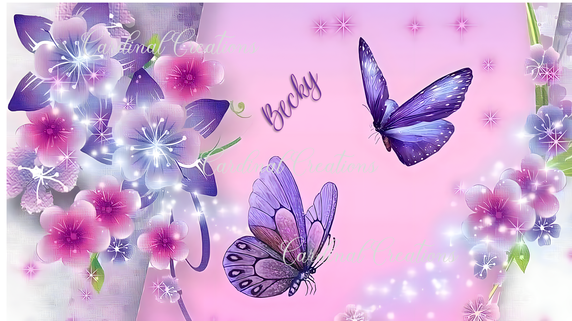 Can Cooler Purple Butterflies