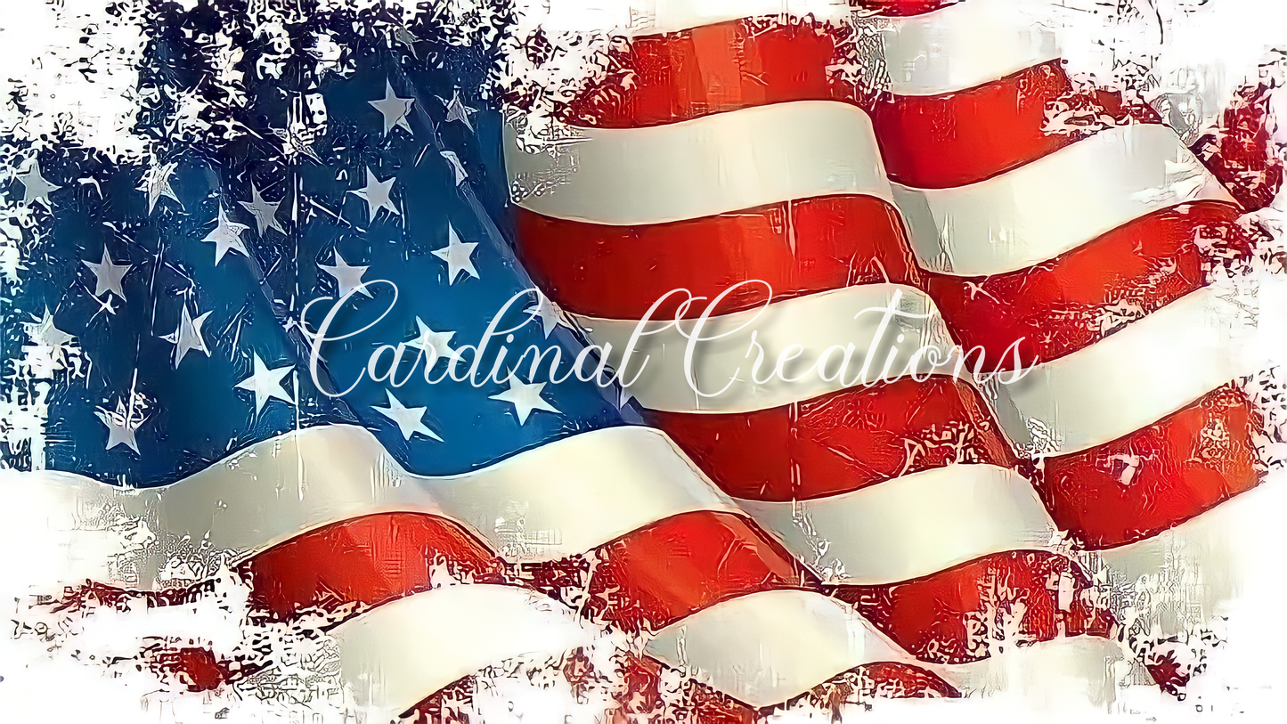 Can Cooler  Weathered US Flag