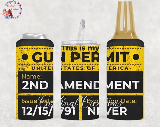 Can Cooler This is my Gun Permit