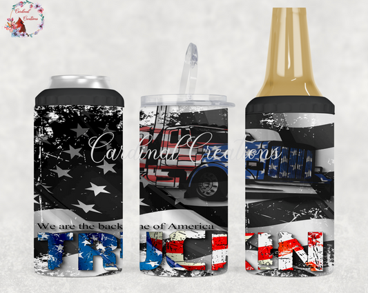 Can Cooler Backbone of America Truckin'