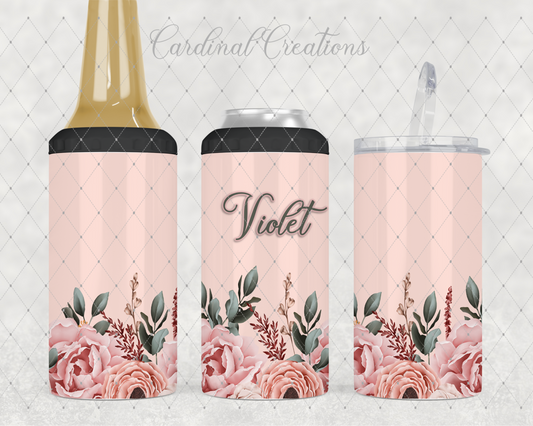 Can Cooler Blush Floral
