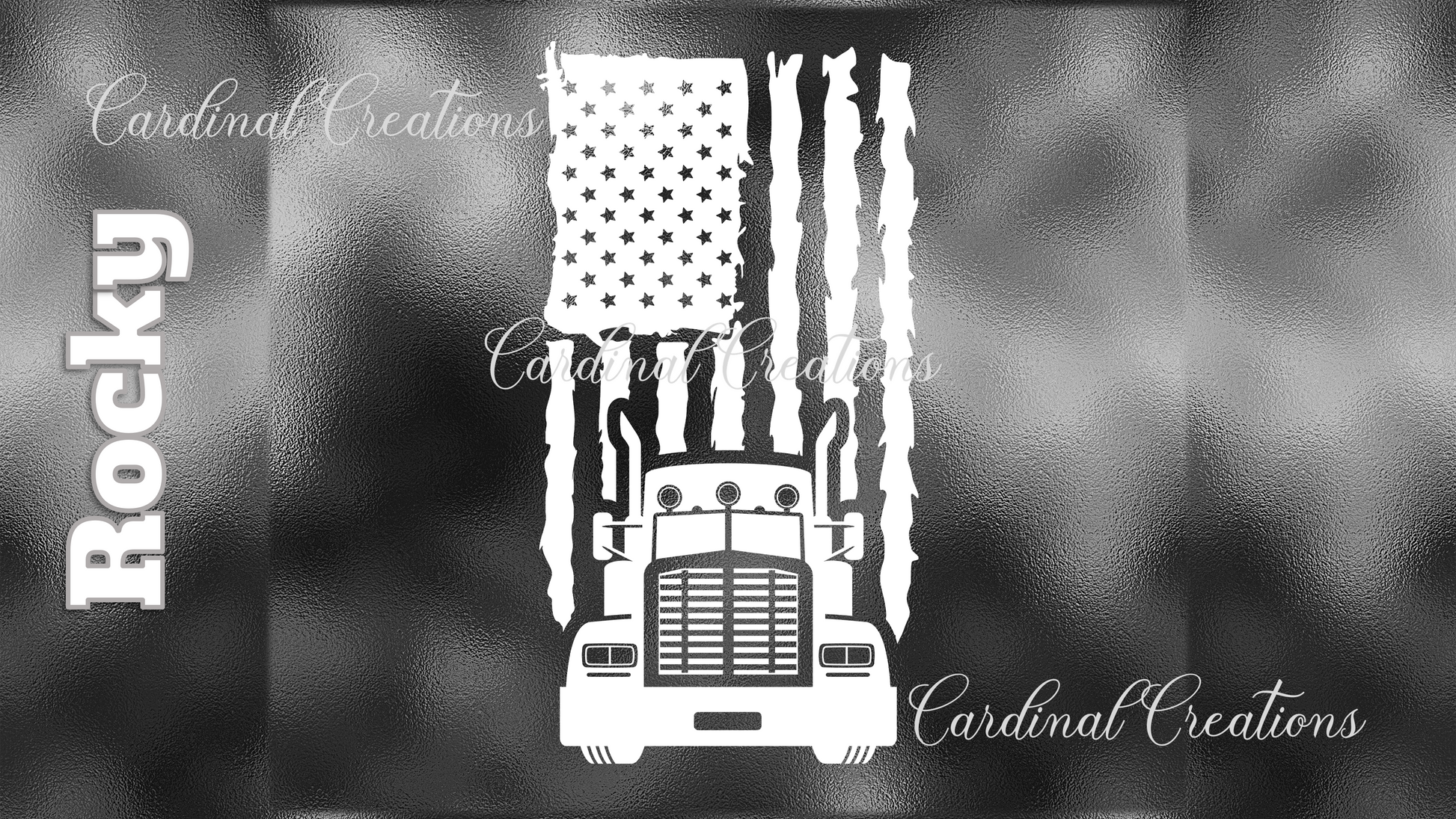 Can Cooler Semi Truck w/Flag