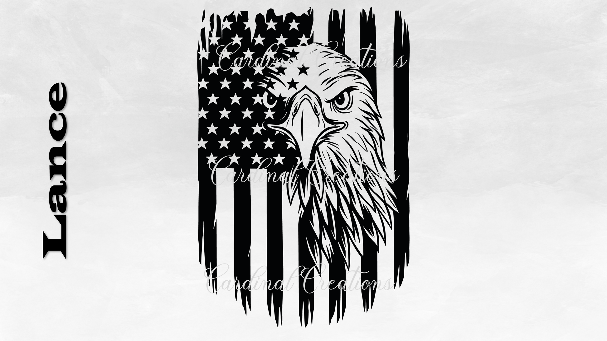 Can Cooler Bald Eagle with American Flag
